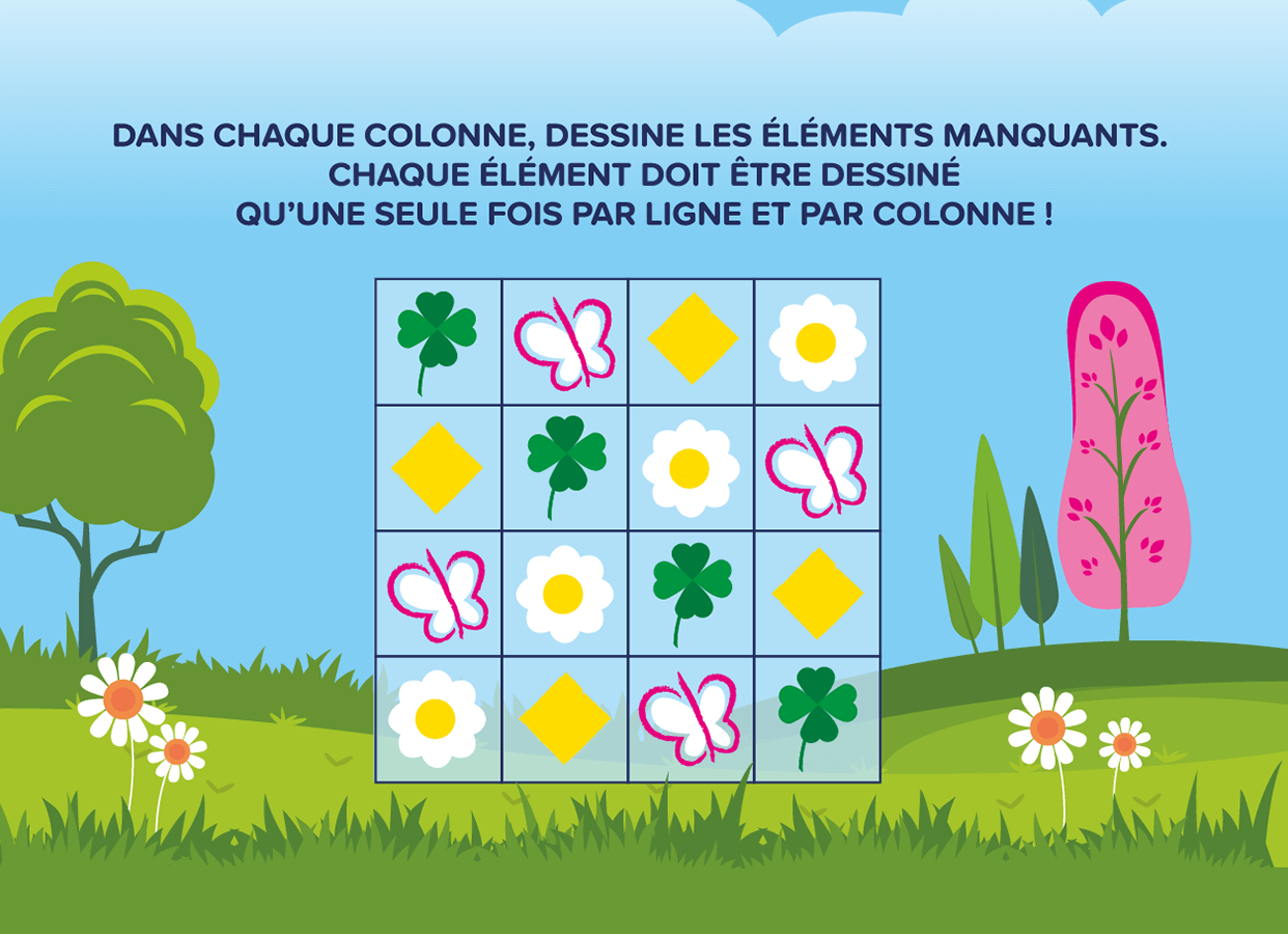 Solution du jeu « Les éléments manquants »