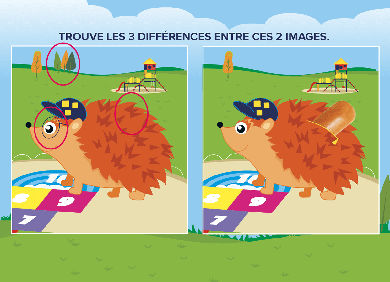 Solution du jeu « Les différences »